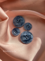 Пуговицы на прокол голубые под мрамор