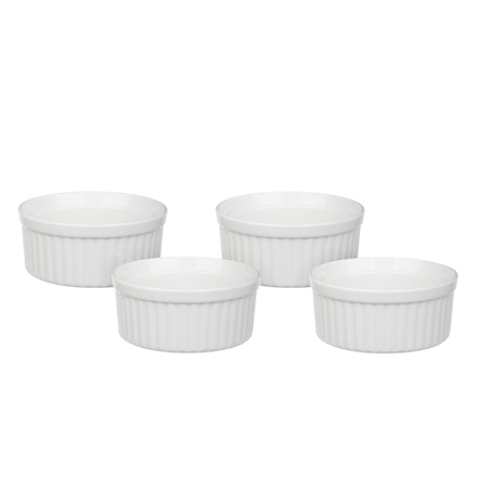 MILLIMI Набор форм для запекания порционных блюд 200мл, 4 шт, фарфор