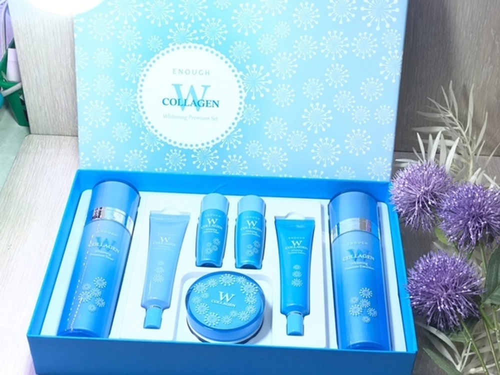 Enough W Collagen Whitening Premium Skin Care 5 Set бьюти-набор осветляющих средств с коллагеном