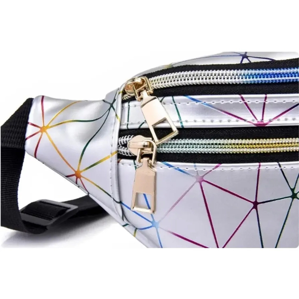 Сумка на пояс «Harizma», цвет серебро, 31*12 см