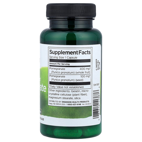 Swanson, Full Spectrum®, гранат, цельные плоды и семена, 60 капсул