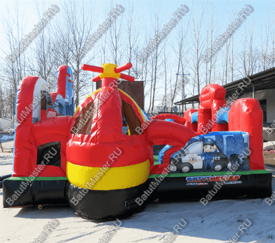 Надувной батут "Пожарные"