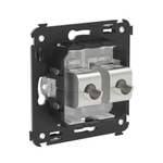 Компьютерная розетка RJ-45 без шторки в стену, кат.5e двойная экранированная, "Avanti", "Белое облако"