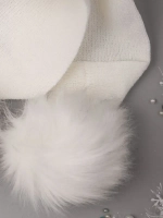 Шарф зимний вязаный с помпонами для детей