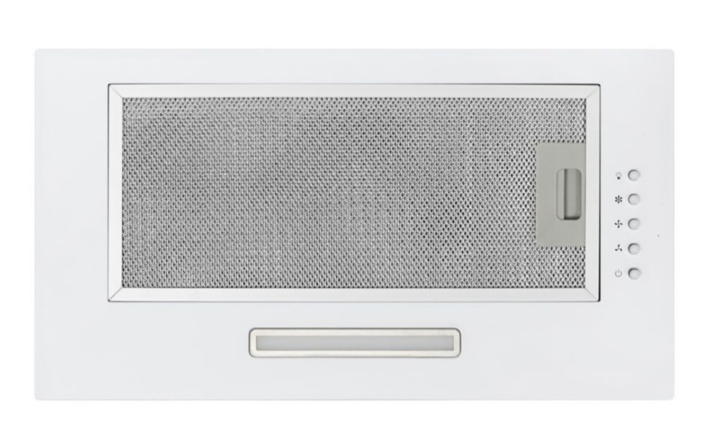 Вытяжка кухонная MACBI S-BOX-60A1 (WHITE) белый, D120мм. 850 м3/ч, полновстраиваемая, мотор 70Ватт, металл 60см, кнопочное управл.