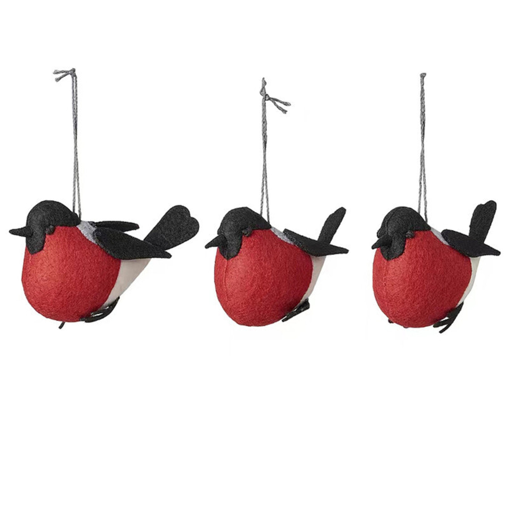 Набор ёлочных украшений Vintertid, 3 шт, 6 см, полиэфирное волокно