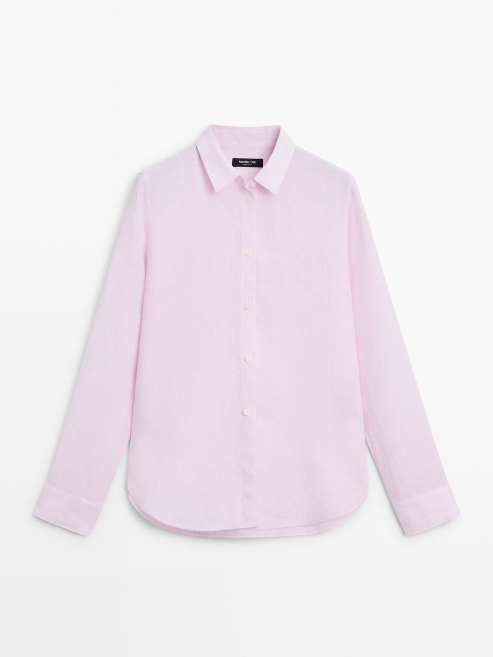 Massimo Dutti Рубашка из 100% льна, розовый