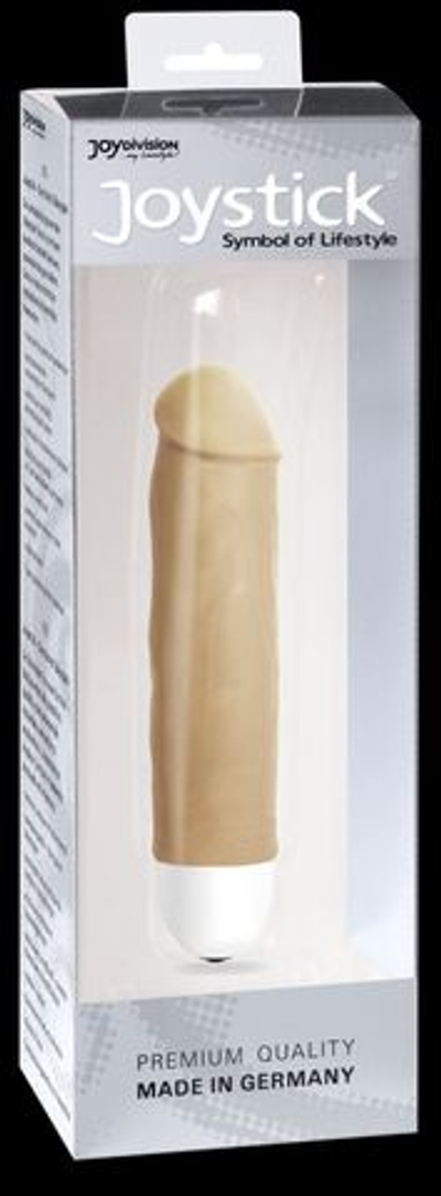 Бежевый вибратор Nature Bruce Comfort - 16 см. (Цвет: бежевый)