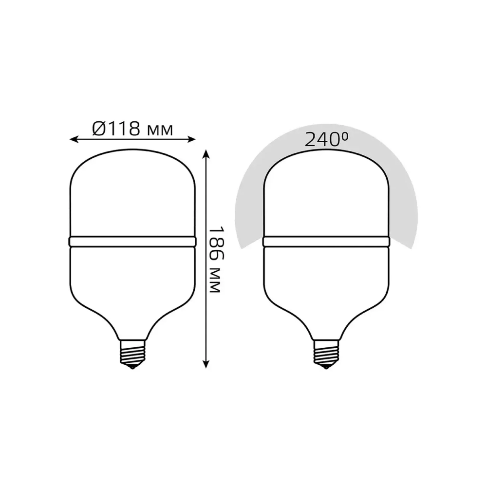 Лампа Gauss LED Elementary T120 42W E27 3700lm 6500K 63234