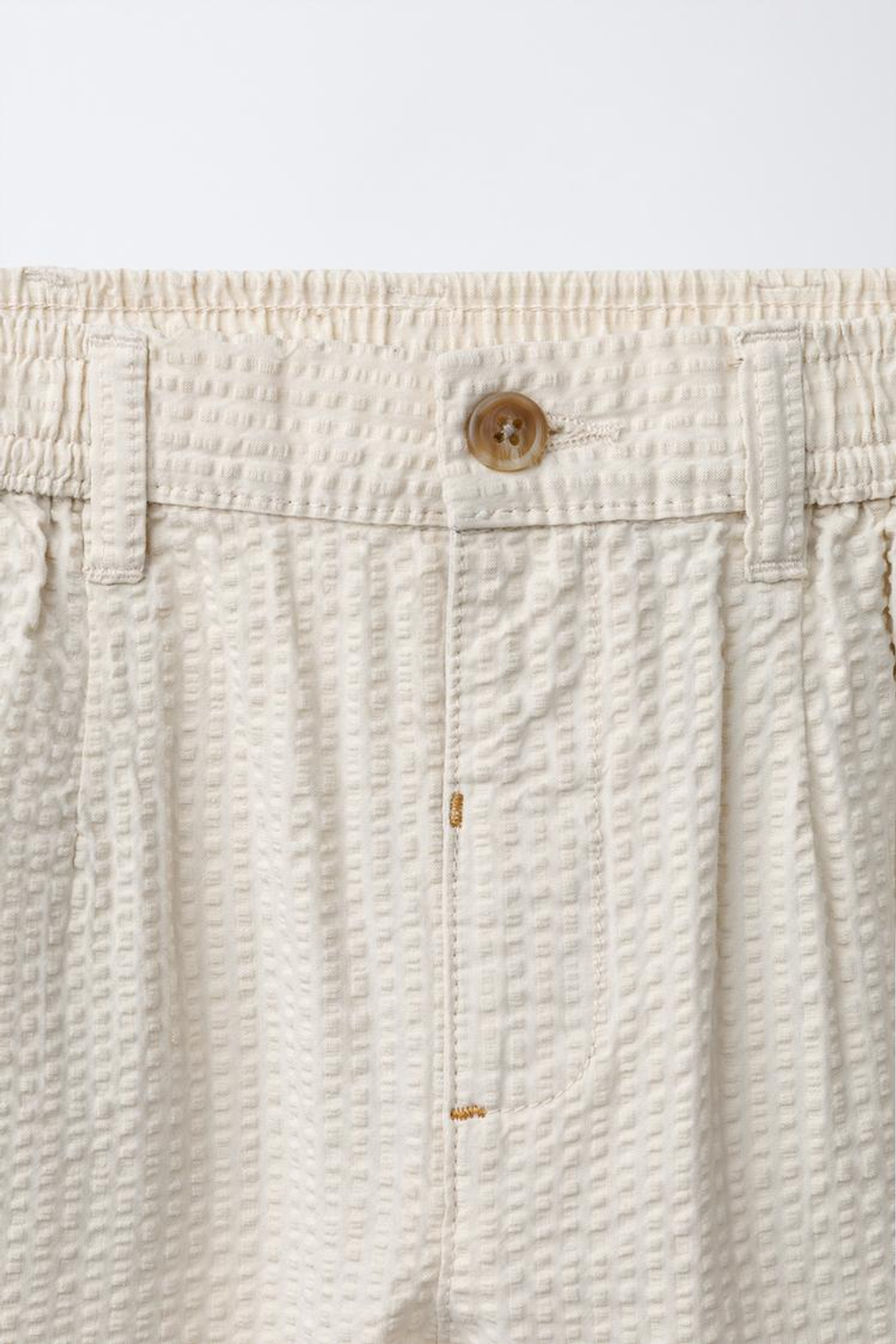 ZARA БРЮКИ С ВЫШИВКОЙ, ЭКРЮ