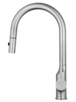 Смеситель для кухни с выдвижным изливом WONZON & WOGHAND, Брашированный никель (WW-A21252-BS)