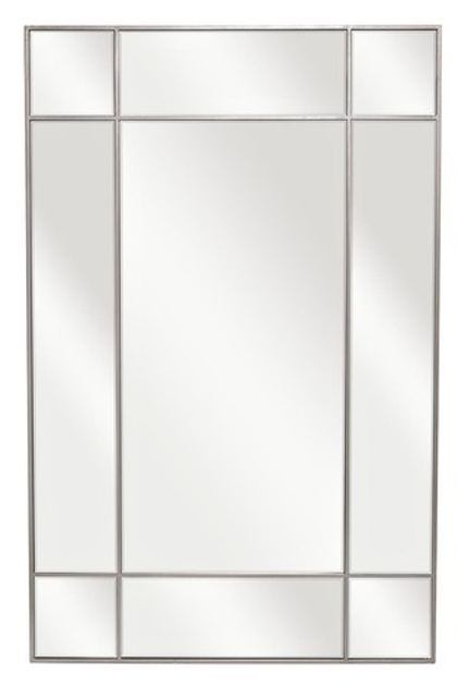 Зеркало декоративное 90x140см Garda Decor в стальной раме цвета xром