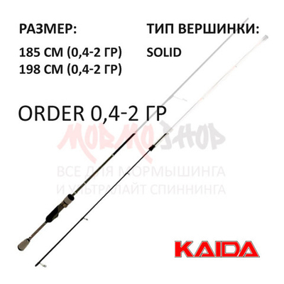 Спиннинг ORDER 0.4-2.0 гр от KAIDA (Кайда)