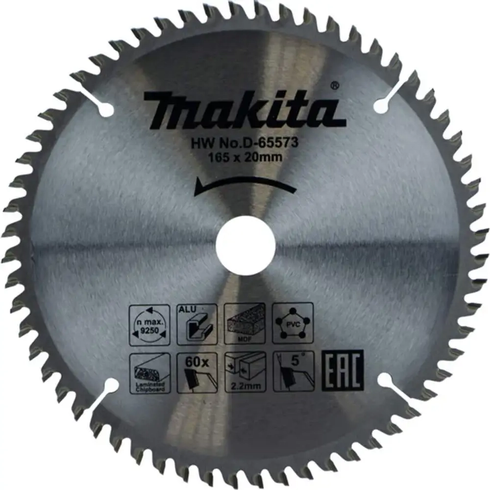 Пильный диск 165х20 мм, 60 Makita D-65573