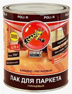 Лак паркет. 2,5 л глянцевый Поли-Р