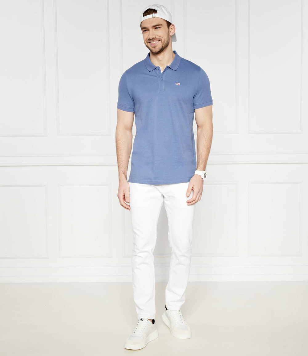 Поло Tommy Jeans - голубой(DM0DM18312)