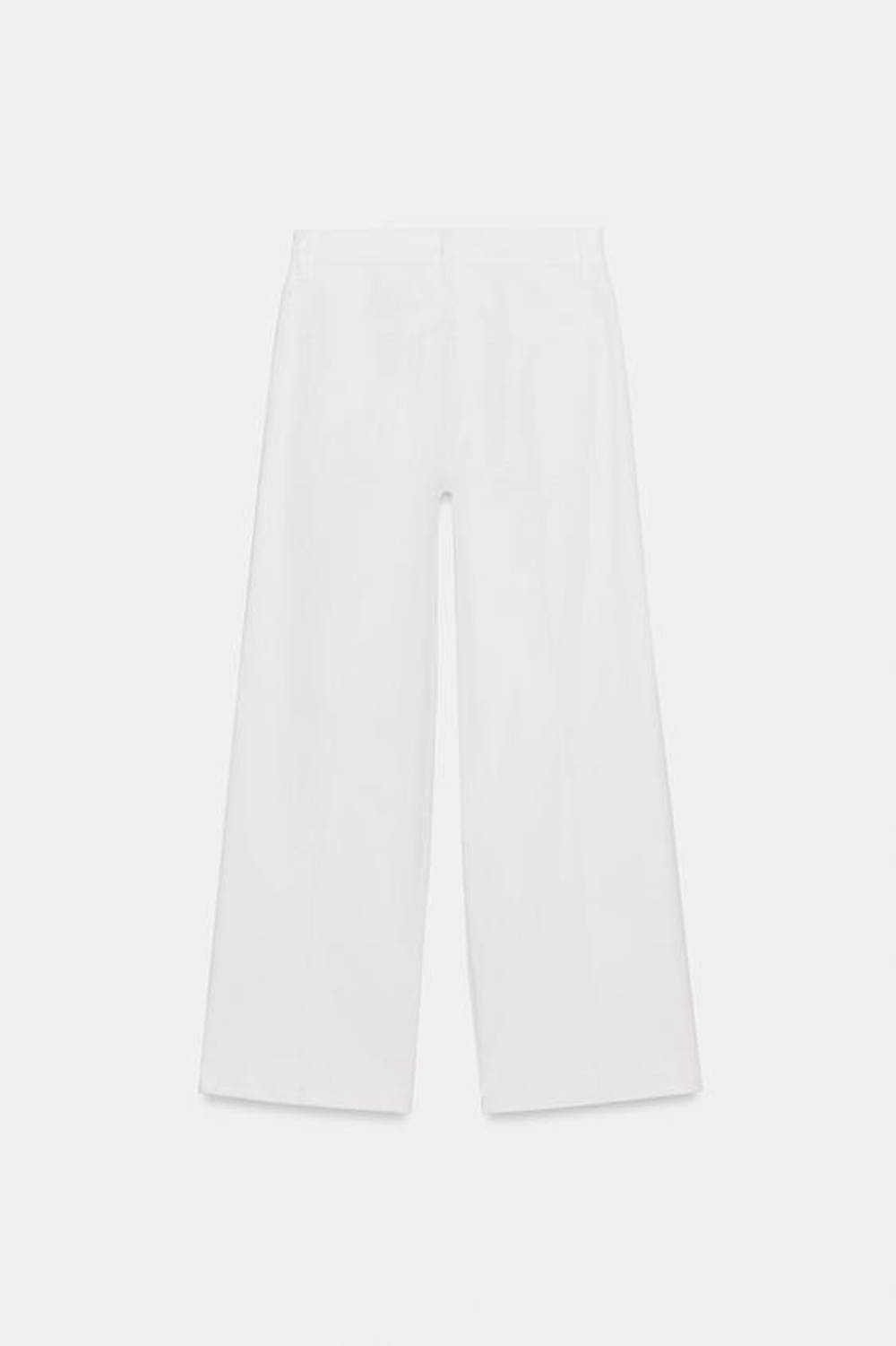 ZARA ДЖИНСЫ WIDE LEG С ВЫСОКОЙ ПОСАДКОЙ — ZW COLLECTION, ЖЕЛТОВАТО-БЕЛЫЙ