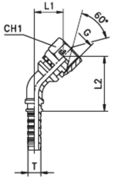 Фитинг DN 10 BSP (Г) 1/2 (45)