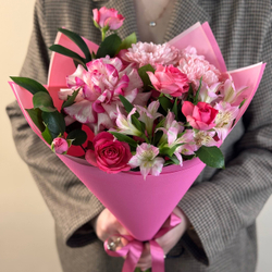 Авторский сборный букет "Бабл гам" размер XS