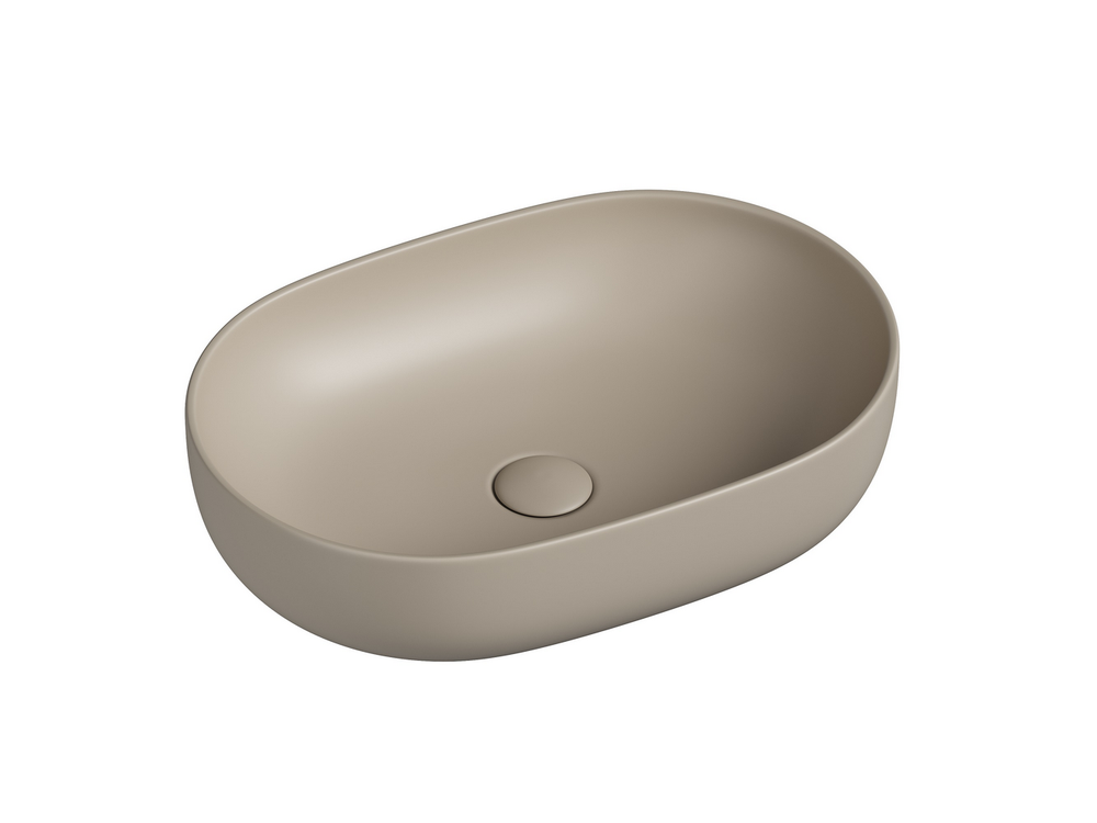 Умывальник чаша накладная овальная (цвет Капучино Матовый) Element 600x415x135мм