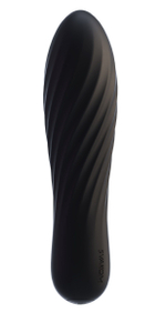 Черная вибропуля Tulip - 10,6 см.