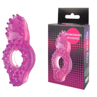 Розовое эрекционное кольцо с бугорками Bior Toys Erowoman-Eroman EE-10012-1