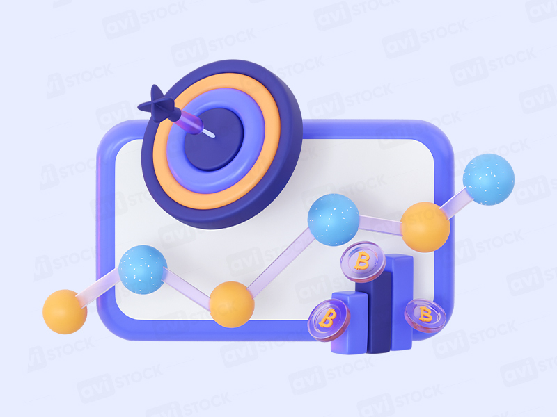 PNG график роста криптовалюты — иллюстрация тренда биткойна и финансового успеха