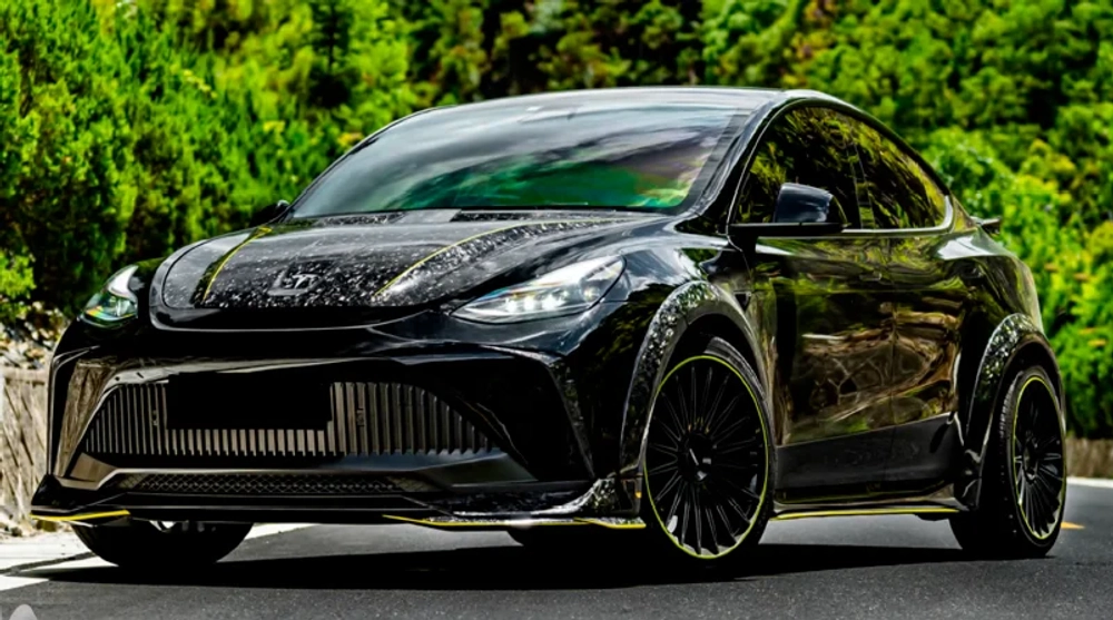 Широкий обвес "Starship" для Tesla Model Y Тесла карбоновый тюнинг