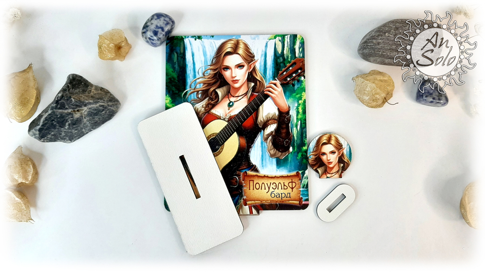 Женский аватар Полуэльф Бард для настольных игр, ДНД