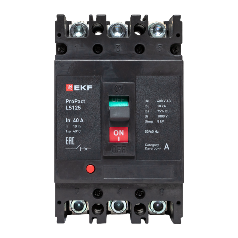 Автоматический выключатель в литом корпусе  EKF mccb-125-18-3-40-ls