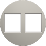 Накладка 2-я для розеток RJ45, TV, SAT,  шампань,  серия D16