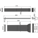 Kомплект Alcadrain принадлежностей к унитазу с удлиненными деталями для людей с ограниченными физ. возм. (M9000)