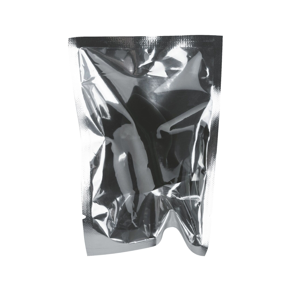 Черная анальная пробка с ограничителем - 7,5 см. (Цвет: черный)