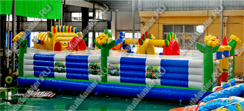 Коммерческий надувной батут "Радужный город 2" 12*6*3 м