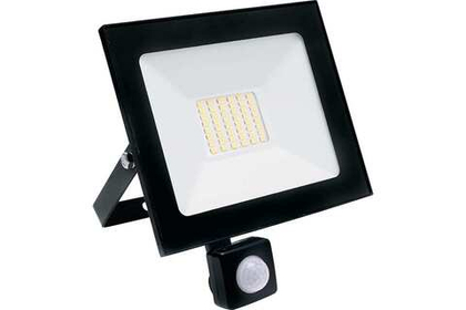 Прожектор LED с датчиком движения SFL80-50 IP65 50W 6400K черный SAFFIT