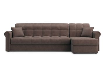Диван угловой с оттоманкой Палермо 1,8 - Velutto 23 шоколад/кант Velutto 23 шоколад