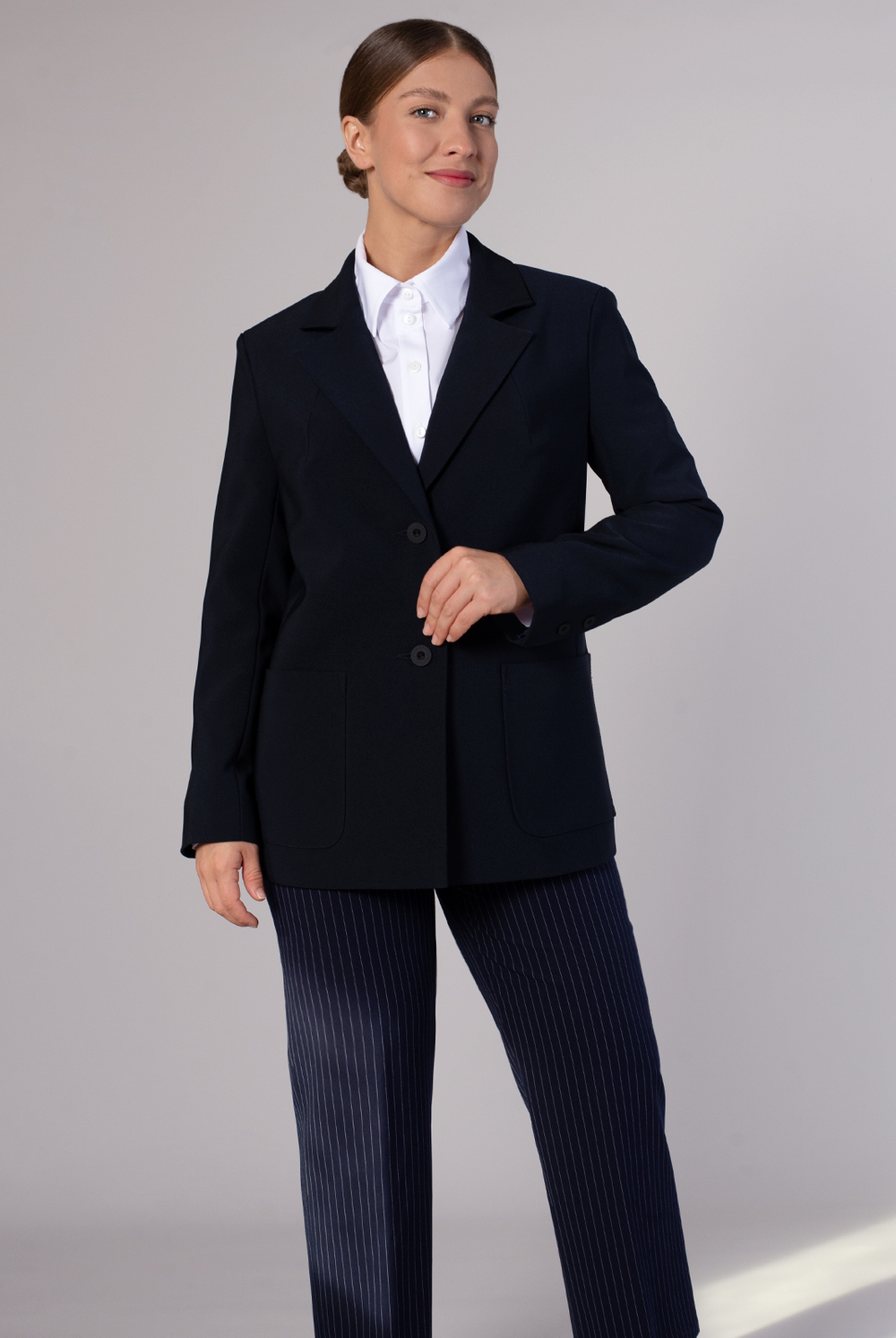 Жакет женский 3966зпа, Тёмно тёмно син #70ТТСи043966зпа