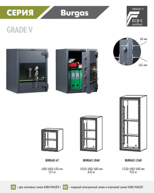 Взломостойкий сейф MDTB Burgas-1368 2K