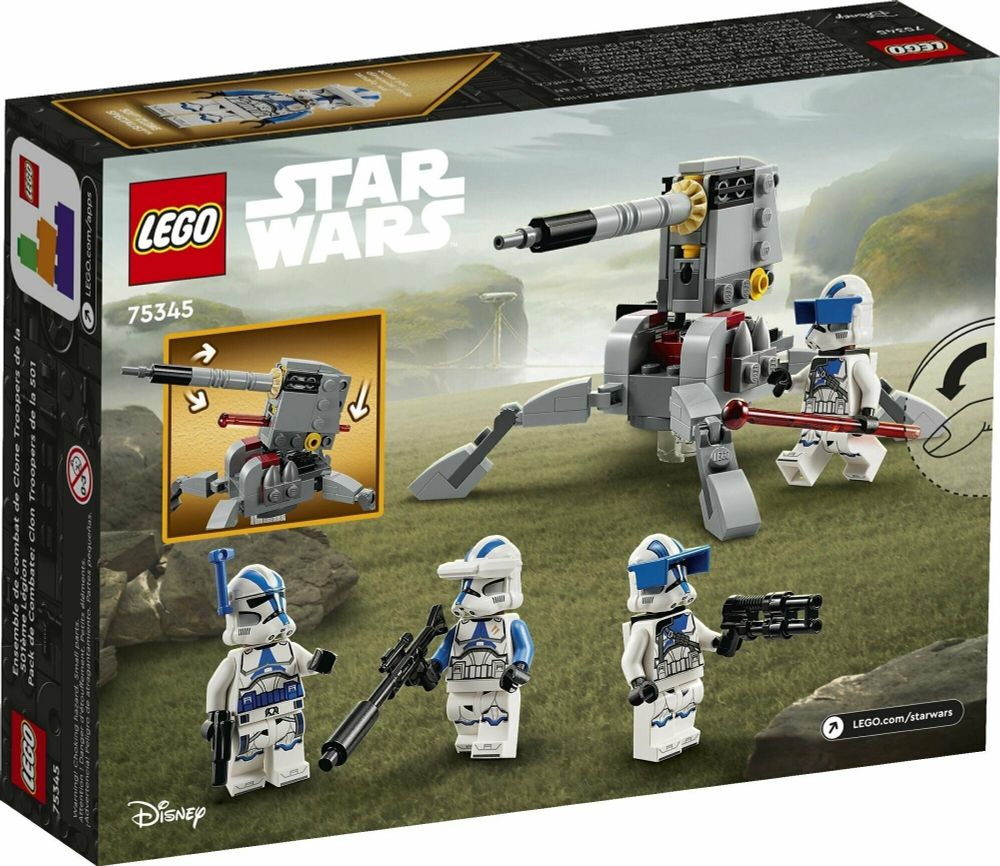 Конструктор LEGO Star Wars 75345 Боевой набор клонов 501-го легиона