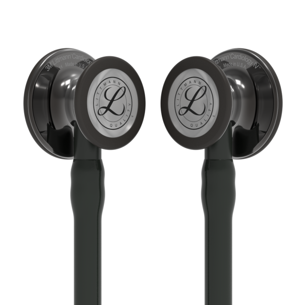 Стетоскоп Littmann Cardiology IV, черный, дымчатая акустическая головка, черный ствол (6232)