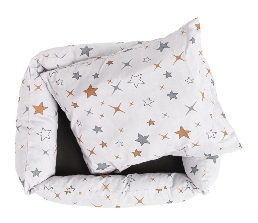 Моськи-Авоськи Лежанка СКАЗКА поплин M 58х46х16 ЗВЕЗДЫ