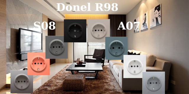 Электроустановочные изделия Donel- R98, A07, S08