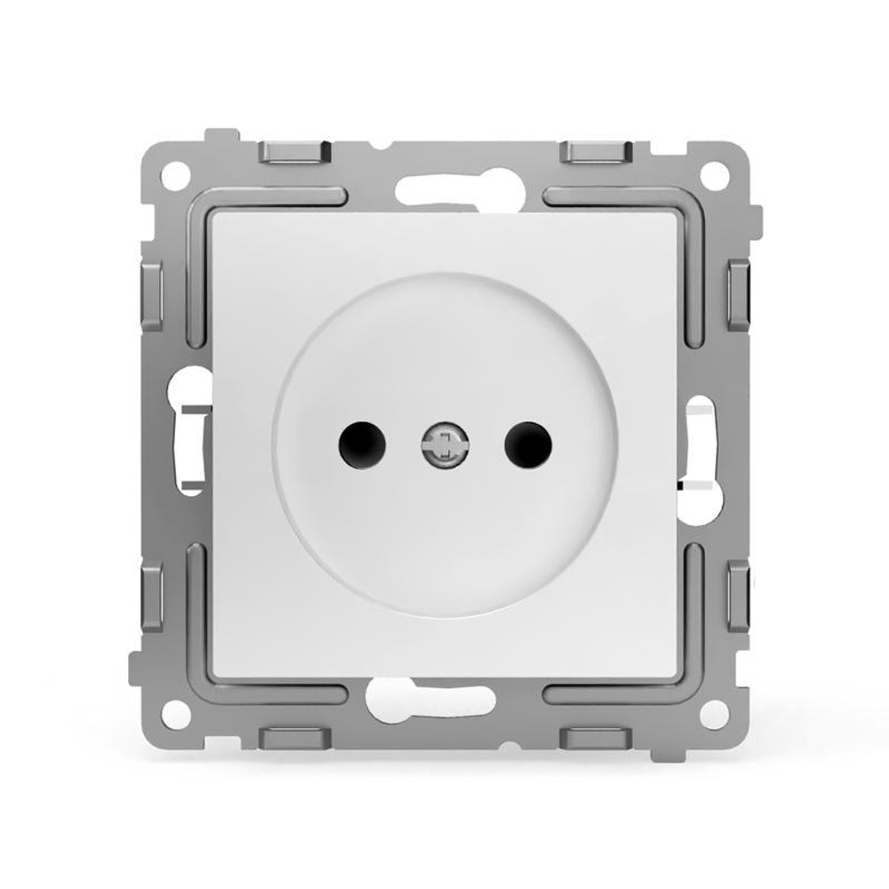 Розетка 1-м СП Pixel 16А IP20 без заземл. защ. шторки механизм бел. TOKOV ELECTRIC TKE-PX-R1SF-C01