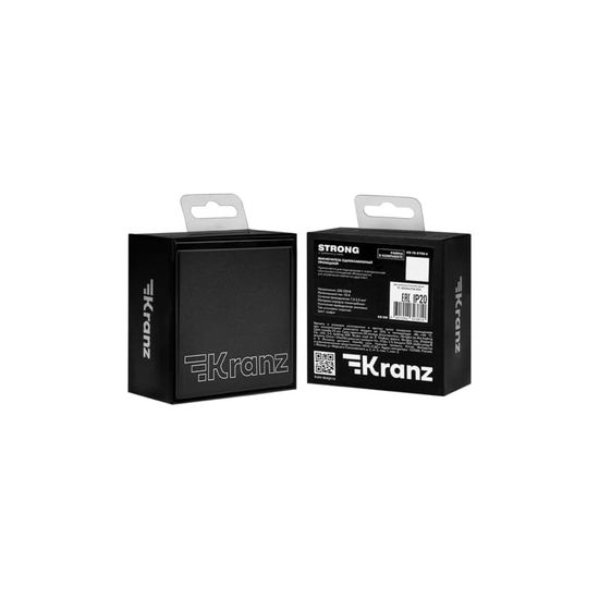 Выключатель STRONG 1 кл проходной (переключатель) 10А с/у графит KRANZ