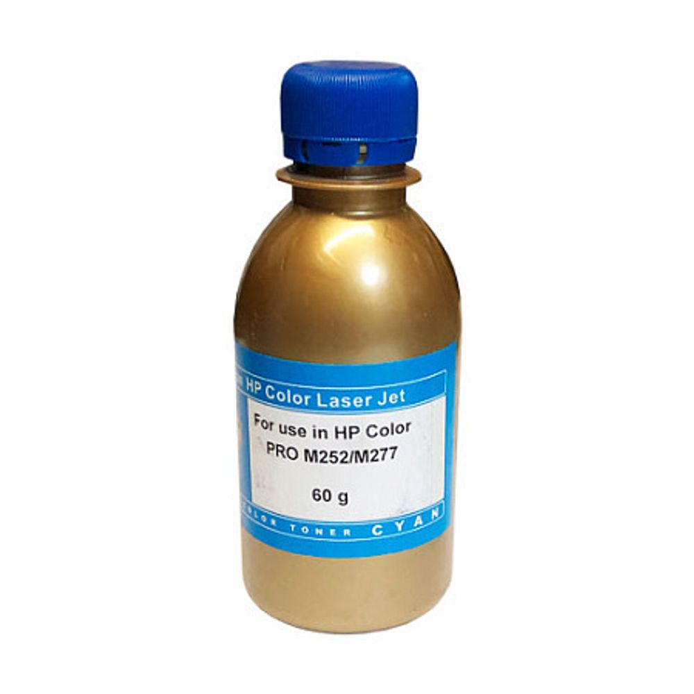 Тонер для HP Color LJ M252 / M277 (60гр, голубой, Chemical/MKI) Gold ATM