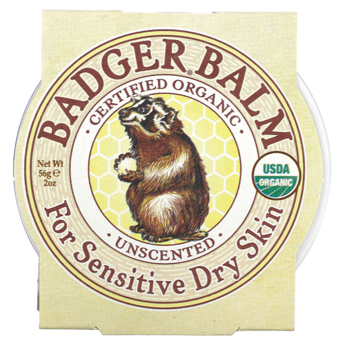 Badger, Бальзам Badger, для сухой и чувствительной кожи, без запаха, 2 унции (56 г)