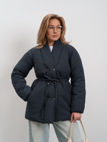 Куртка женская демисезонная " Кимоно Офис" серый