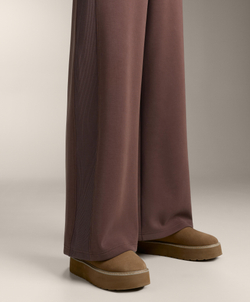 OYSHO Широкие брюки с начесом и модалом, коричневый