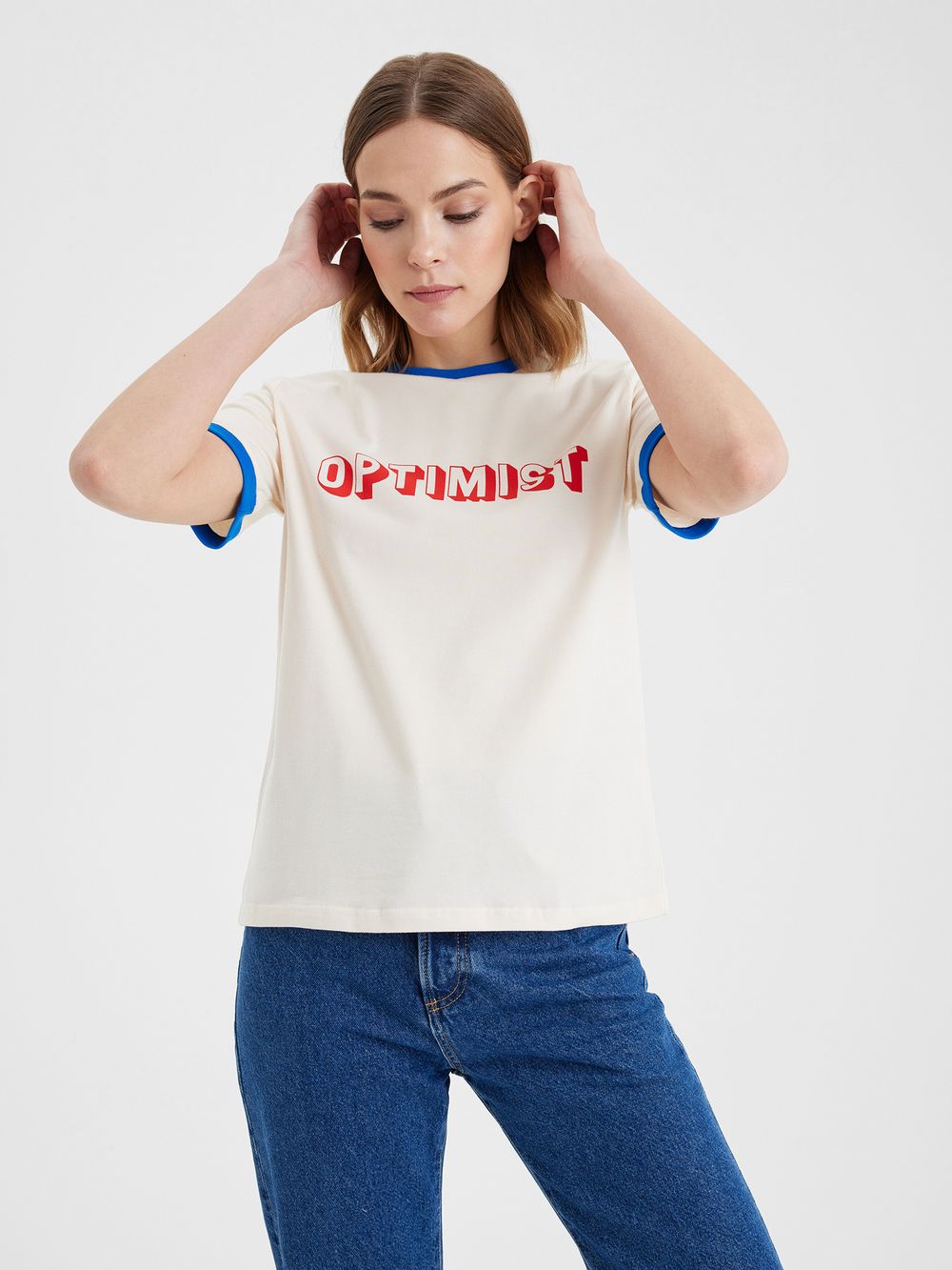 Женская футболка OPTIMIST - folly dot.