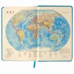 Ежедневник недатированный А5 138х213 мм BRAUBERG "Imperial" под кожу, 160 л., бирюзовый, 111857